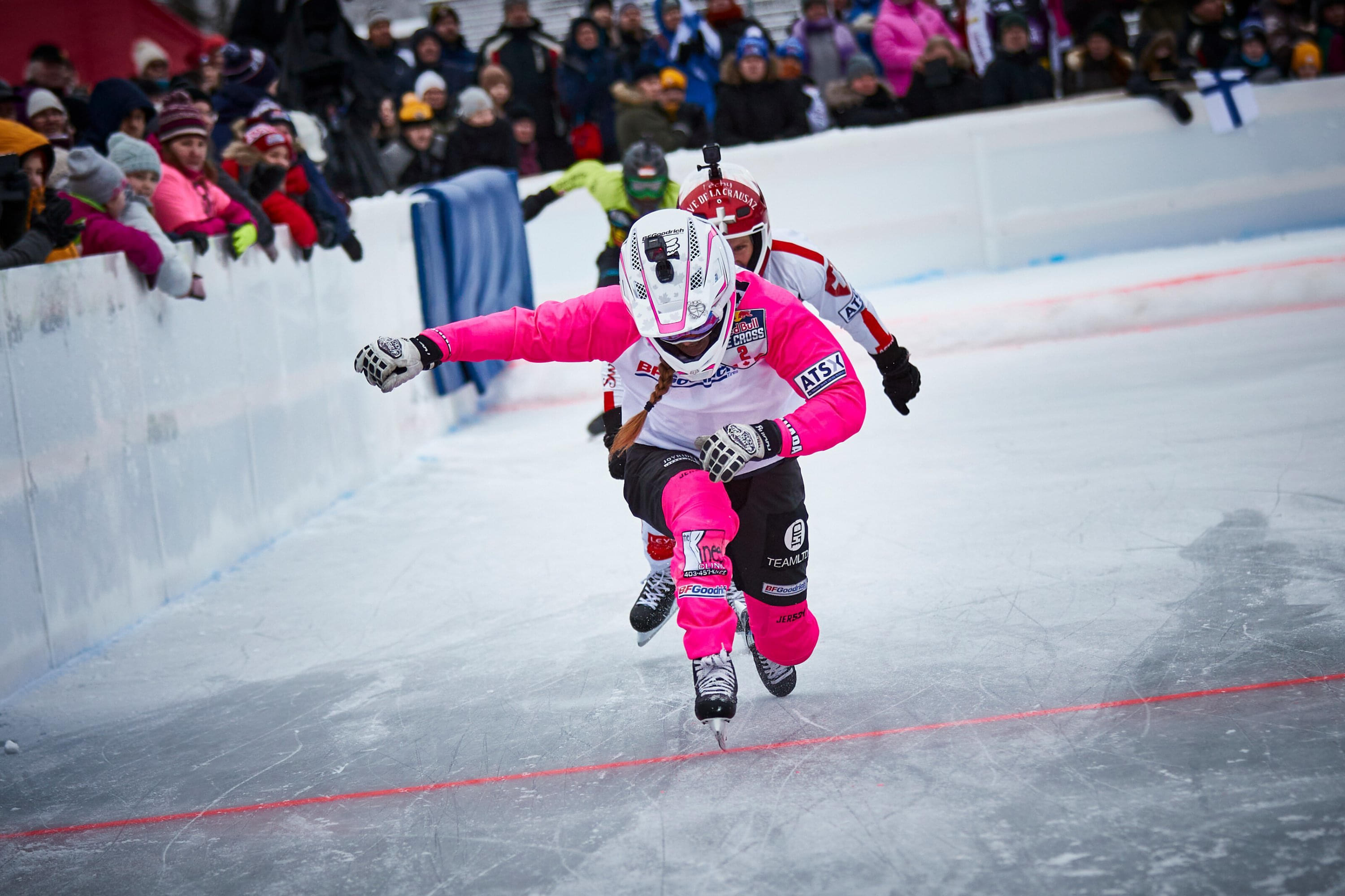 Jacqueline Legere iced up her third win of the season in Finland. Image: Andreas Langreiter / Red Bull Content Pool